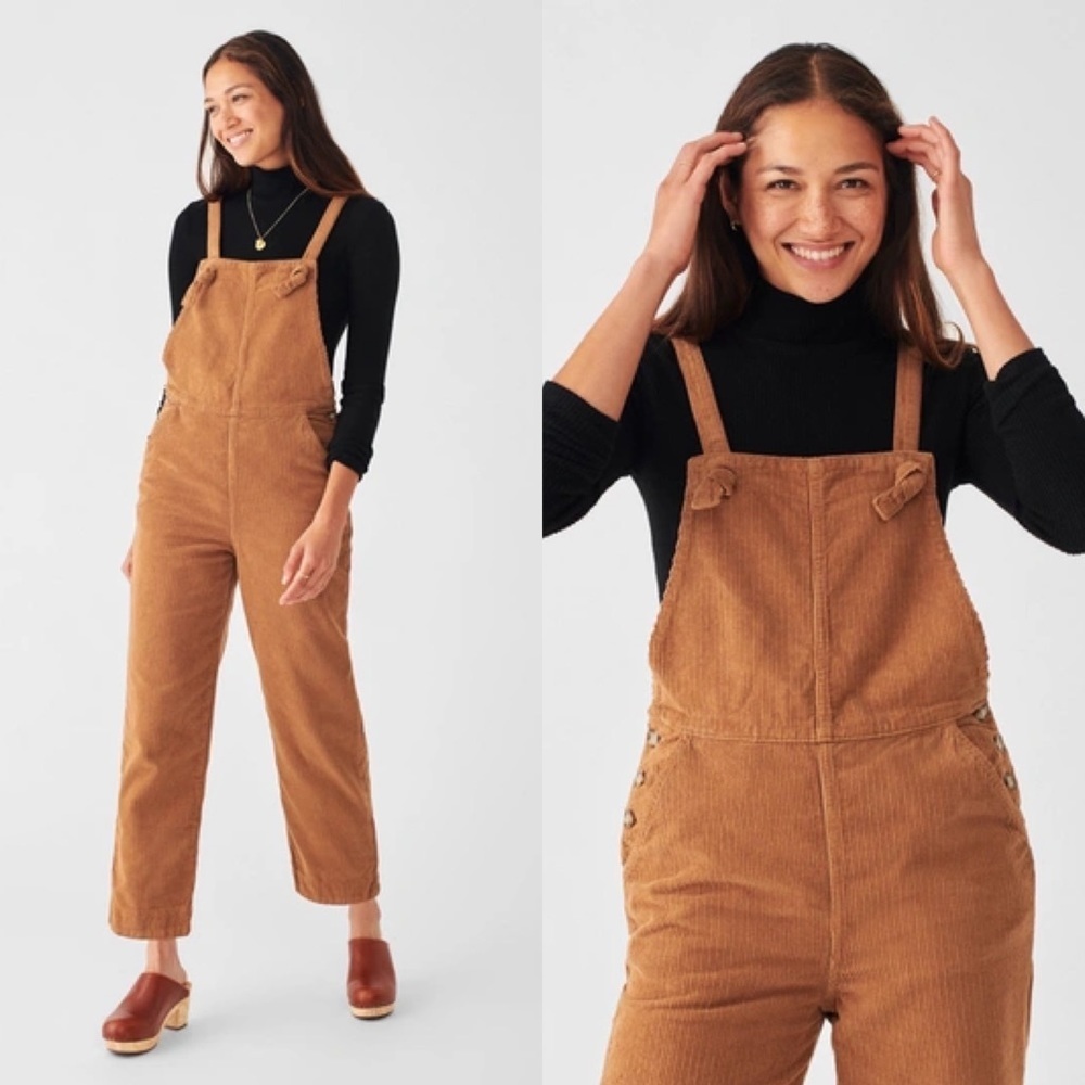 Faherty Brown Corduroy Jumpsuit